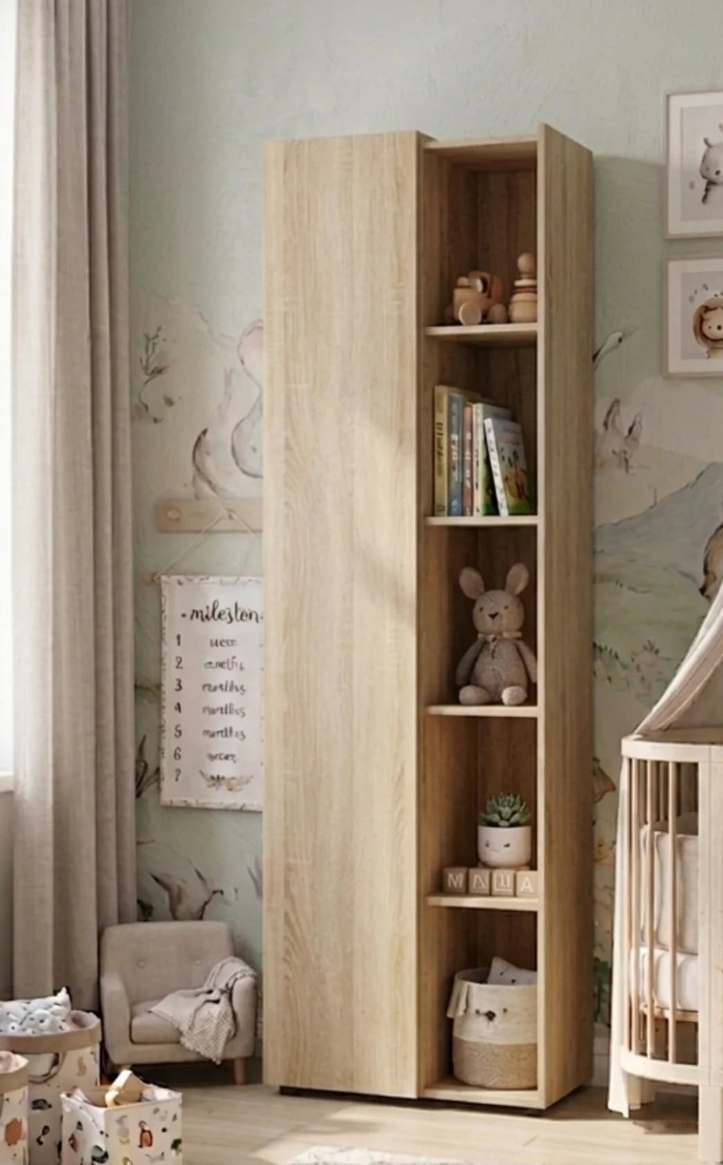 Şkaf 3661, sonoma, laminat, 190x80x45 sm
