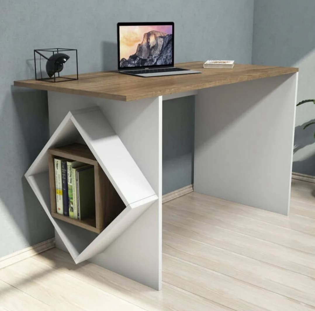 Kompüter masası SO0025, laminat, ağ/bej, 120x60x75 sm — изображение 2