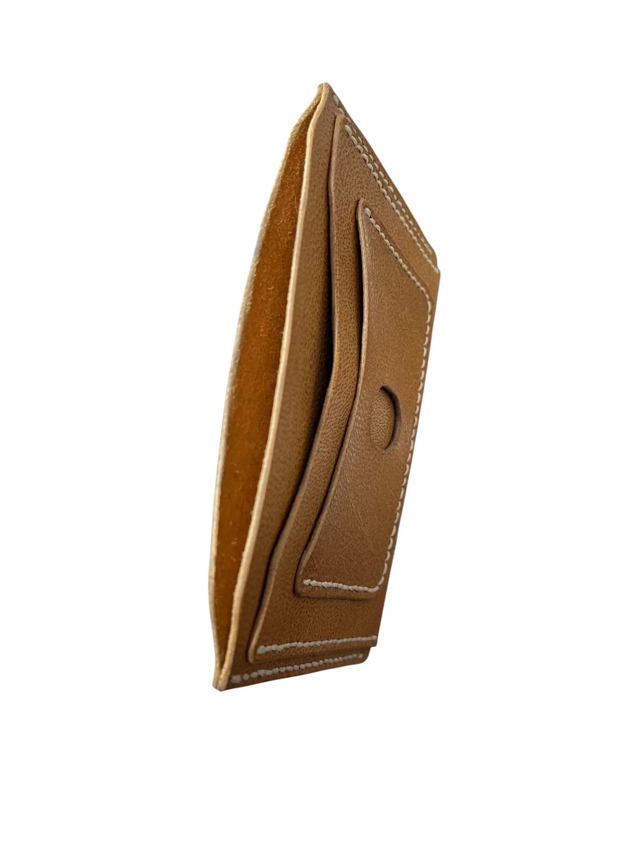 Kredit kart qabı 9121, təbii dəri, xardal rəngi