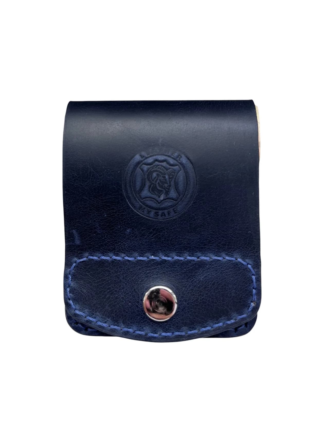 Kredit kart qabı 2309233, tünd göy, dəri, 9.5x8 sm