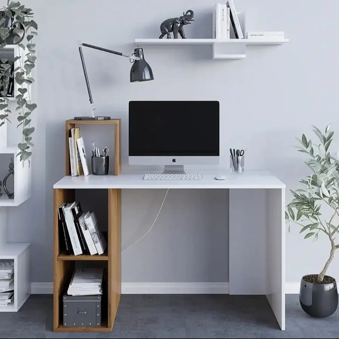 Yazı masası SO93, laminat, 120x60x107 sm, ağ/Votan
