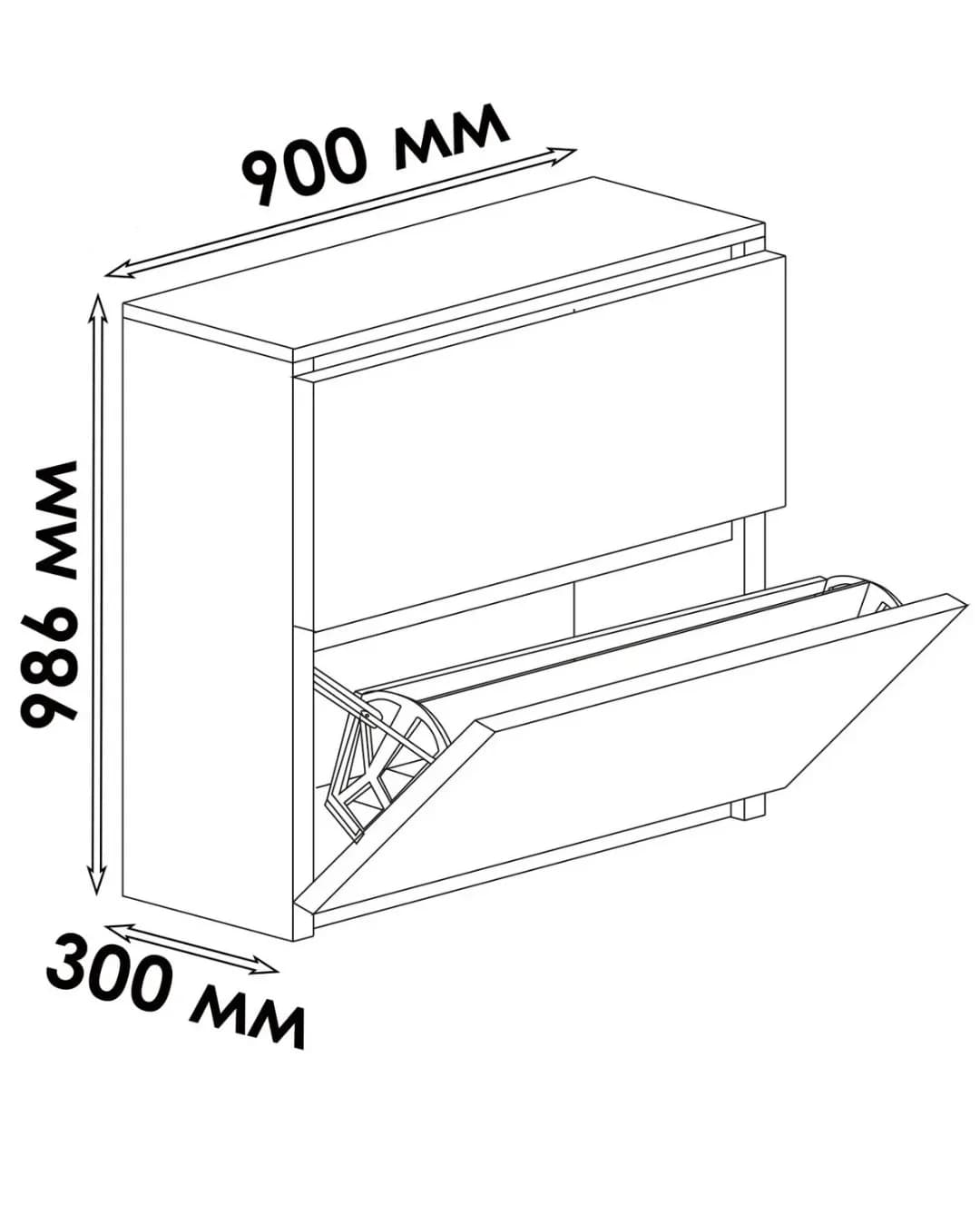 Ayaqqabı üçün stellaj Yagmur, sonoma, laminat, 90x30x100 sm — изображение 2