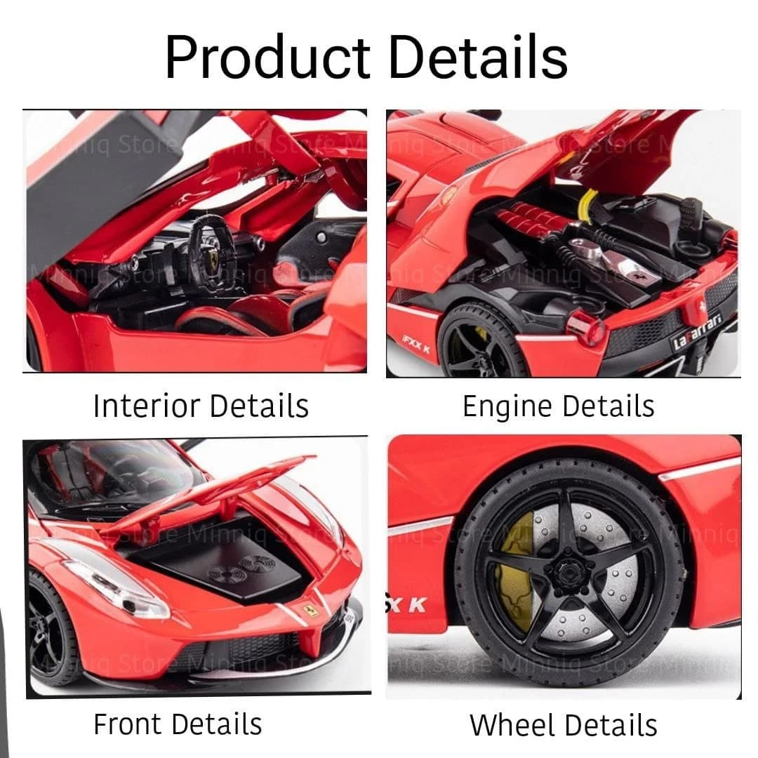 Avtomobil Ferrari 1:22, metal, qırmızı
