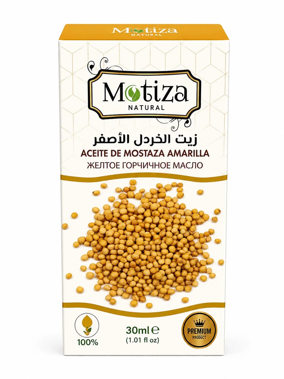 Kosmetik yağ Motiza Natural Yellow Mustard Oil, 30 ml