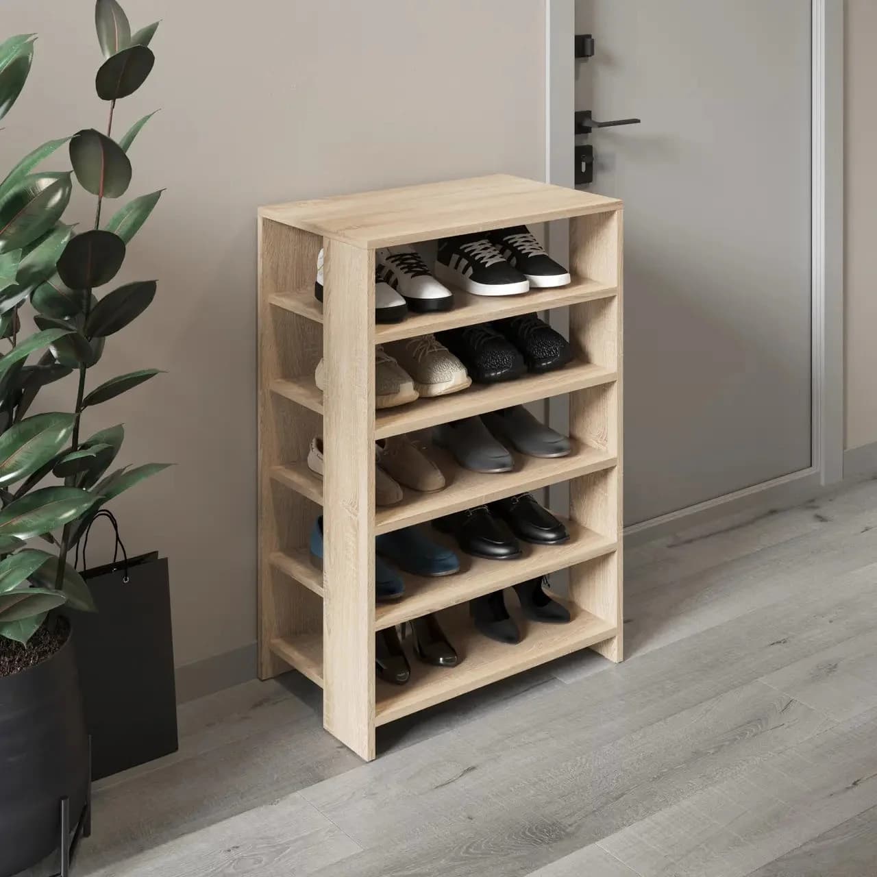Ayaqqabı üçün rəf Yagmur, laminat, sonoma, 60x30x90 sm