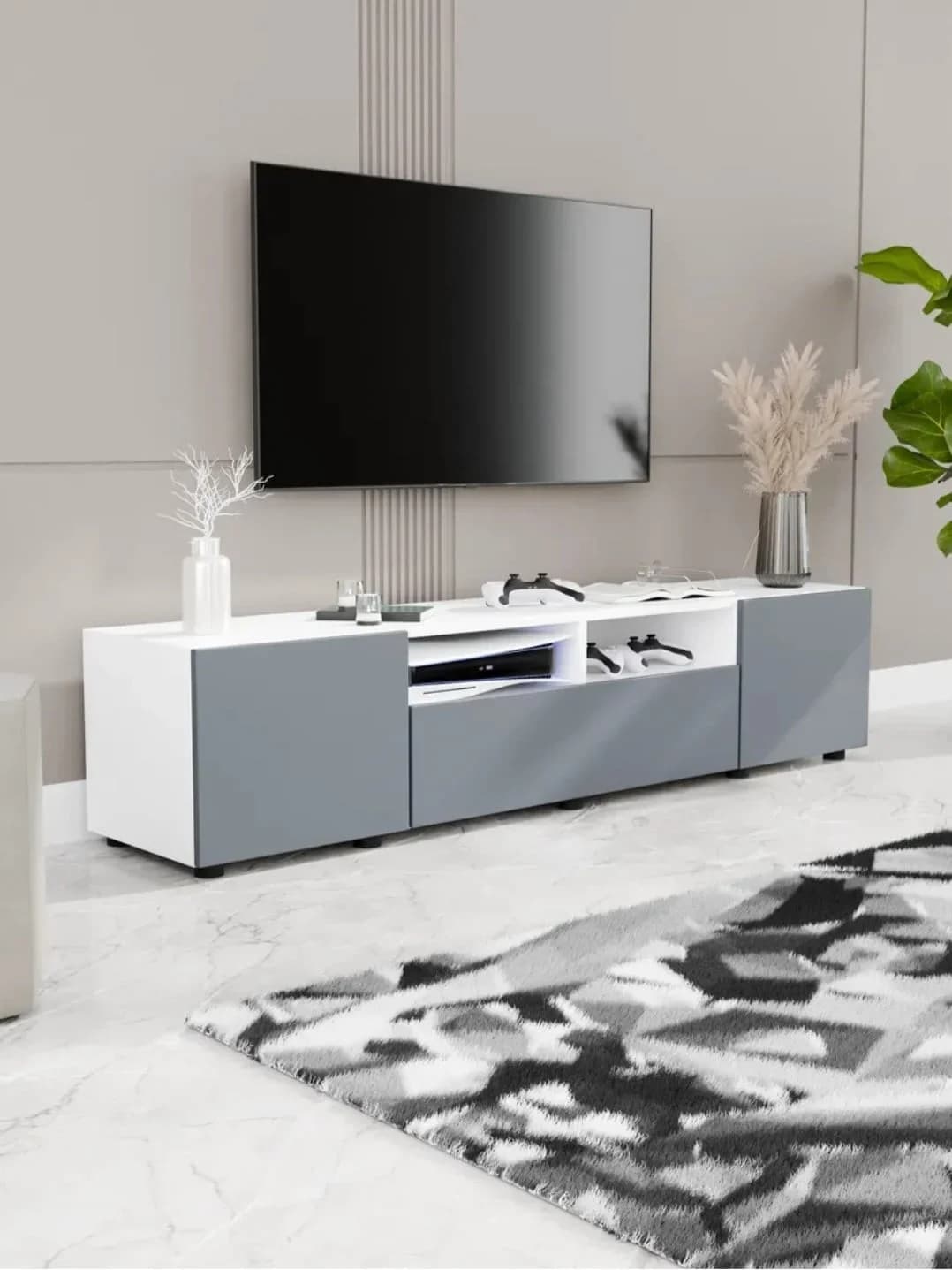 TV üçün tumba SO109, laminat, 36.3x180x37.8 sm — image 2