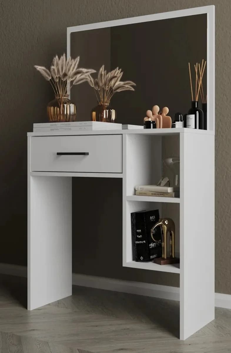 Makiyaj masası SO 003, laminat, ağ — изображение 3