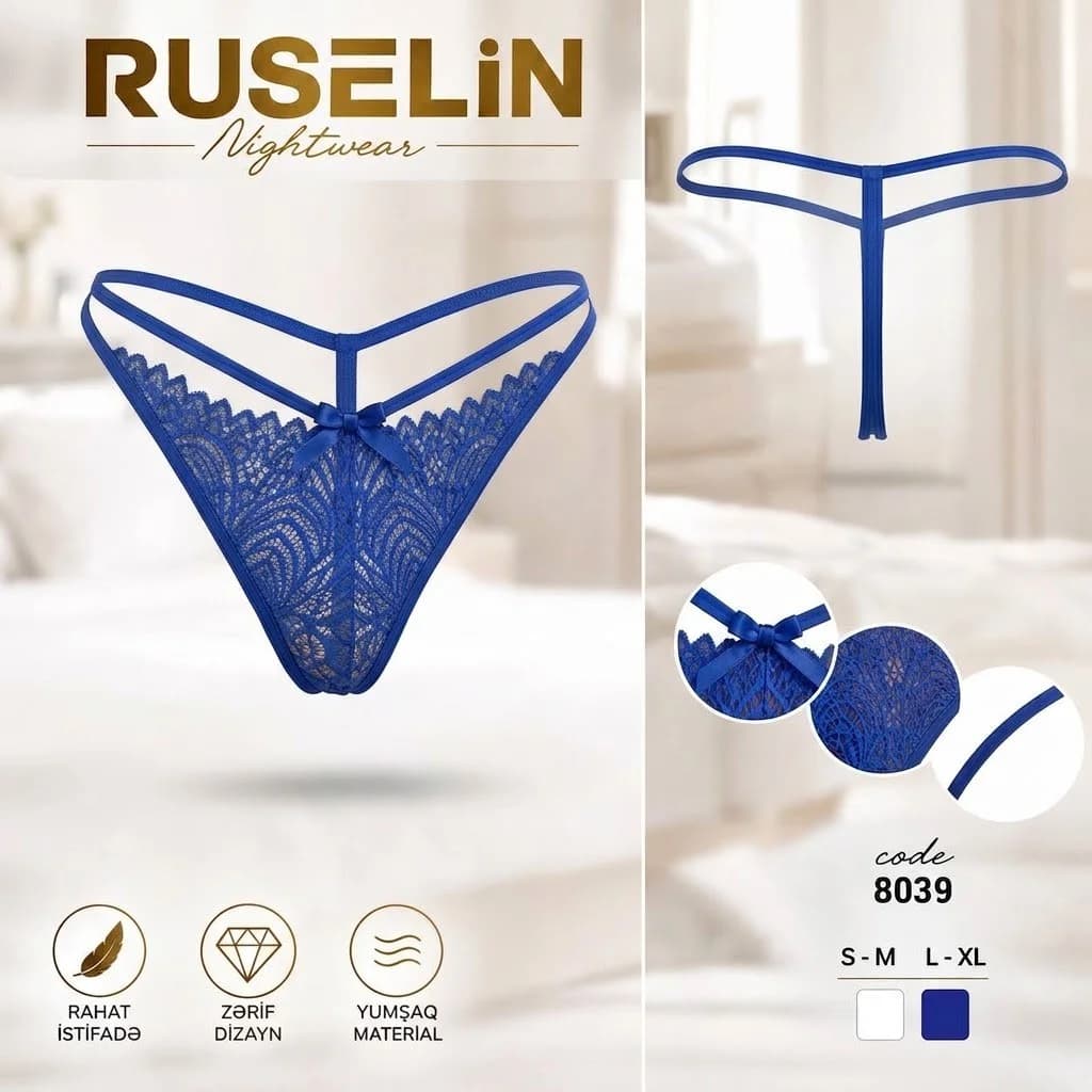 Qadın tumanı 8039, tanqa, mavi, gipür, ölçü L