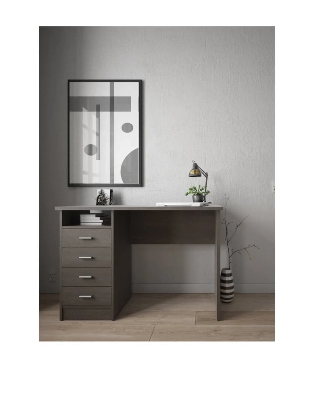 Yazı masası SO05, laminat, tünd qəhvəyi, 120x50x75 sm