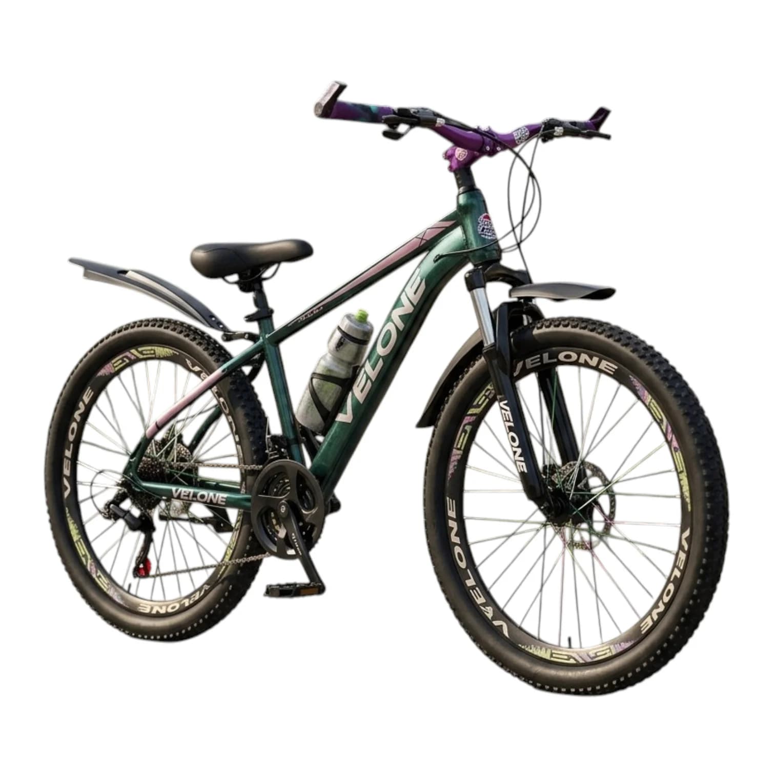 Dağ velosipedi Velone, 26", yaşıl/bənövşəyi