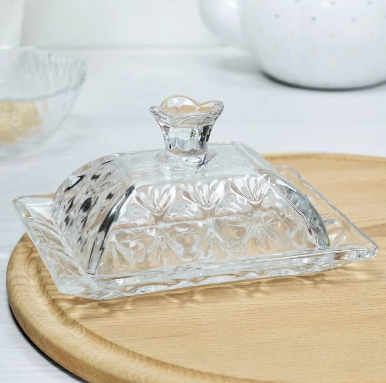 Şüşə yağ və pendir qabı