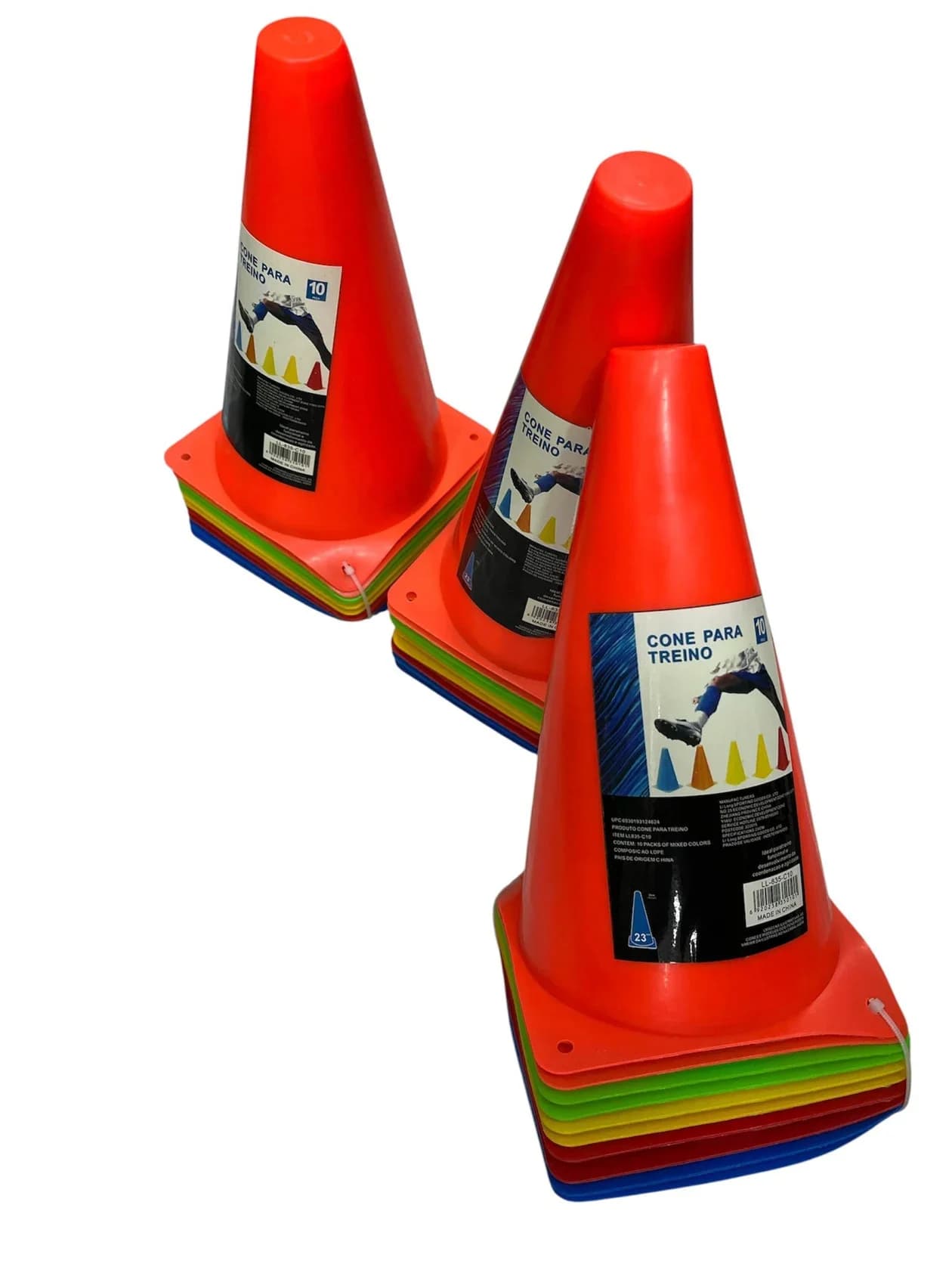 Məşq üçün konuslar, PVC, rəngbərəng, 10 əd