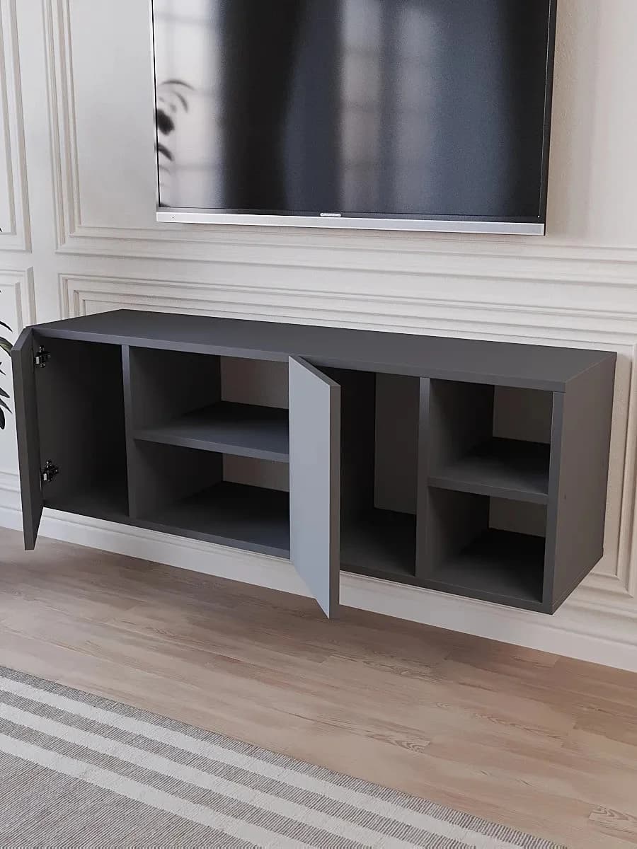 TV üçün tumba Yagmur, laminat, antrasit, 105x30.1x36.1 sm — image 2