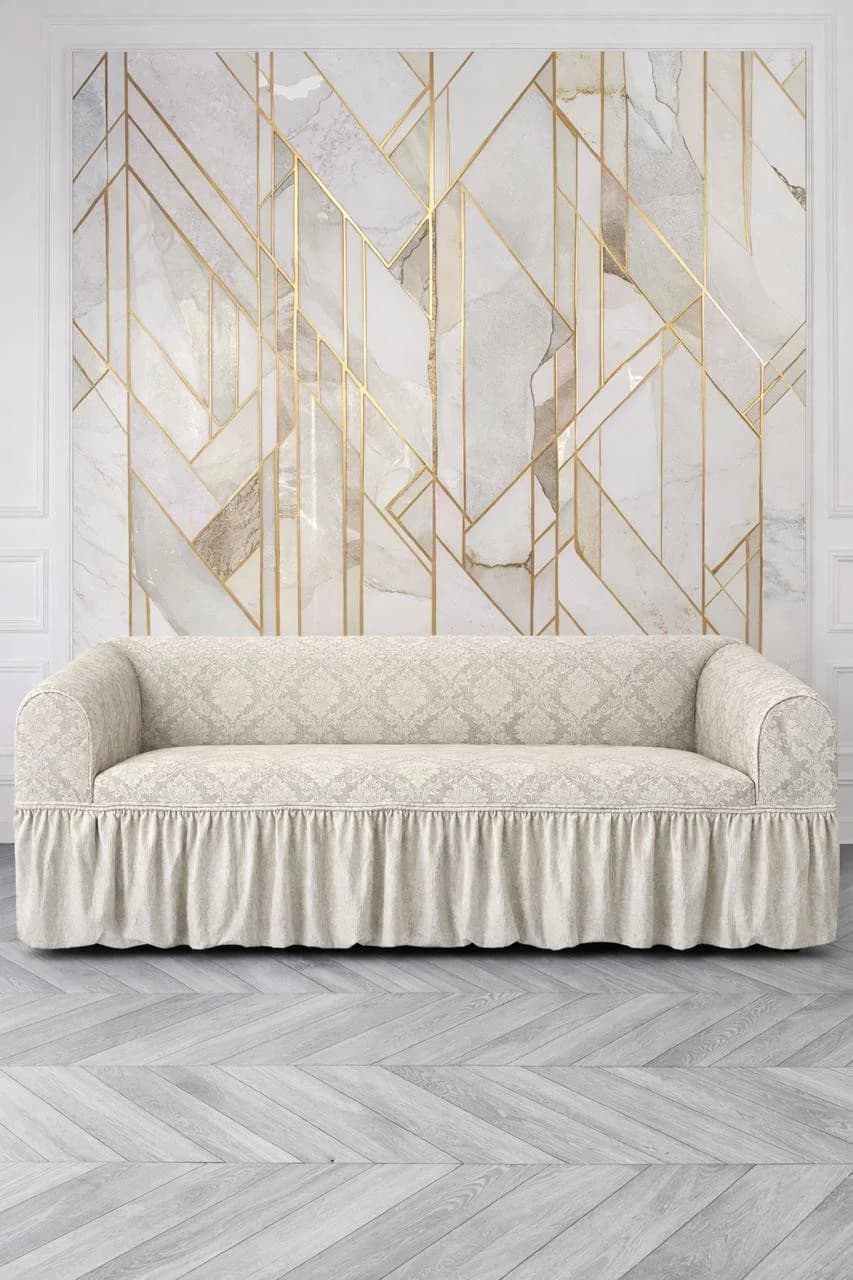 Örtük divan üçün, jakarlı ağ, tək- Gstore 78