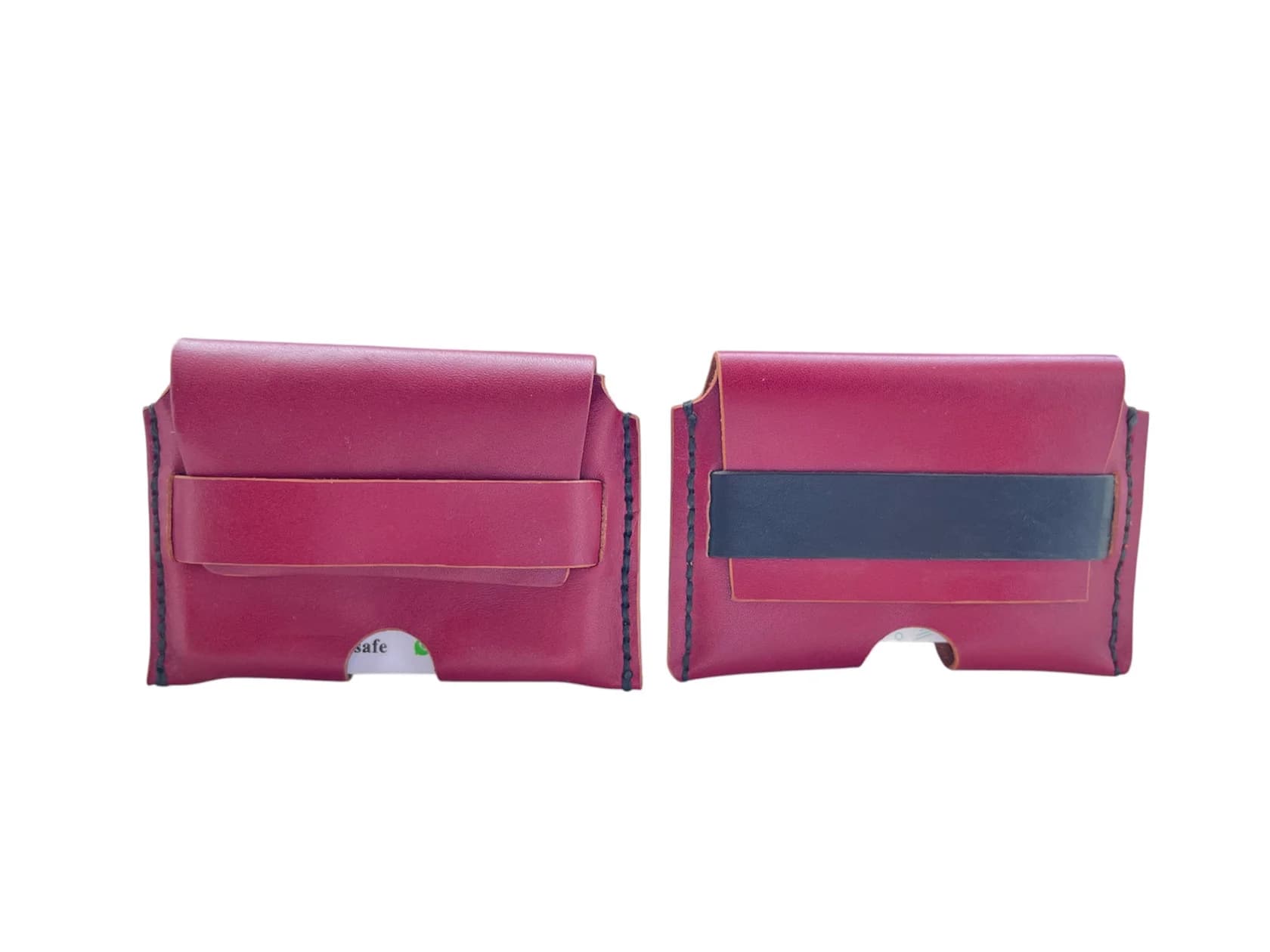Kredit kart qabı 35340330, dəri, 7x10 sm, tünd qırmızı