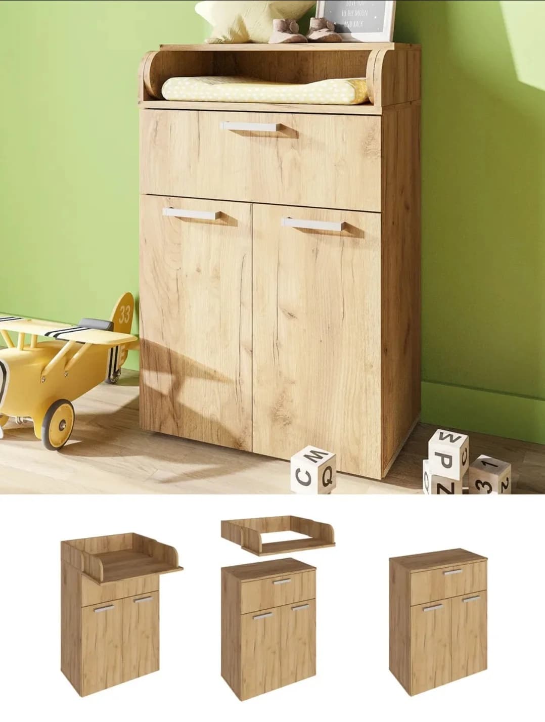 Komod SO058, bej, laminat, 93.8х35х60 sm — изображение 4