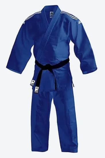 Cüdo məşqi üçün kimono SM349, göy, pambıq, 165 sm — image 3