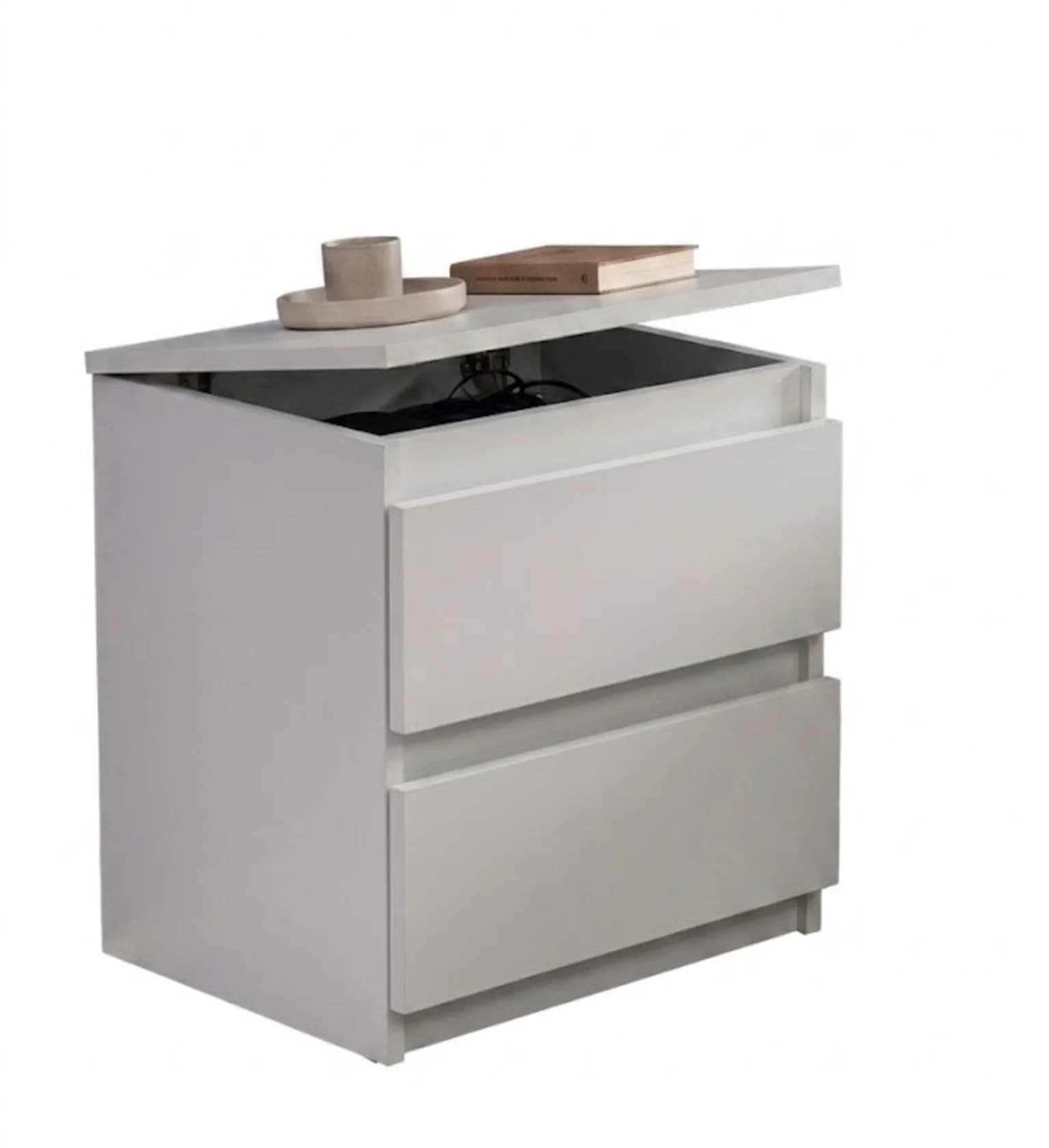 Çarpayıyanı tumba MB 4, Laminat, Boz , 45x45x35 sm