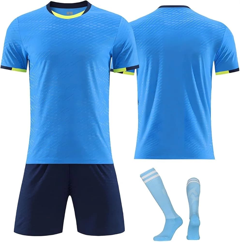 Futbol forması kişilər üçün SM21, göy, poliester/pambıq/üç iplik, ölçü L