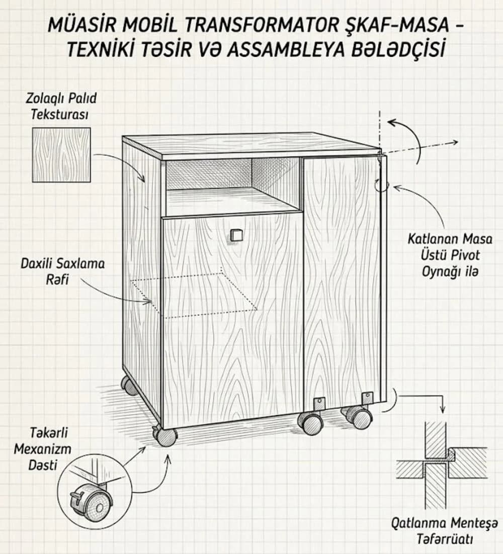 Tikiş masası MB2, laminat, ağ, 127.5x75x45 sm — şəkil 2