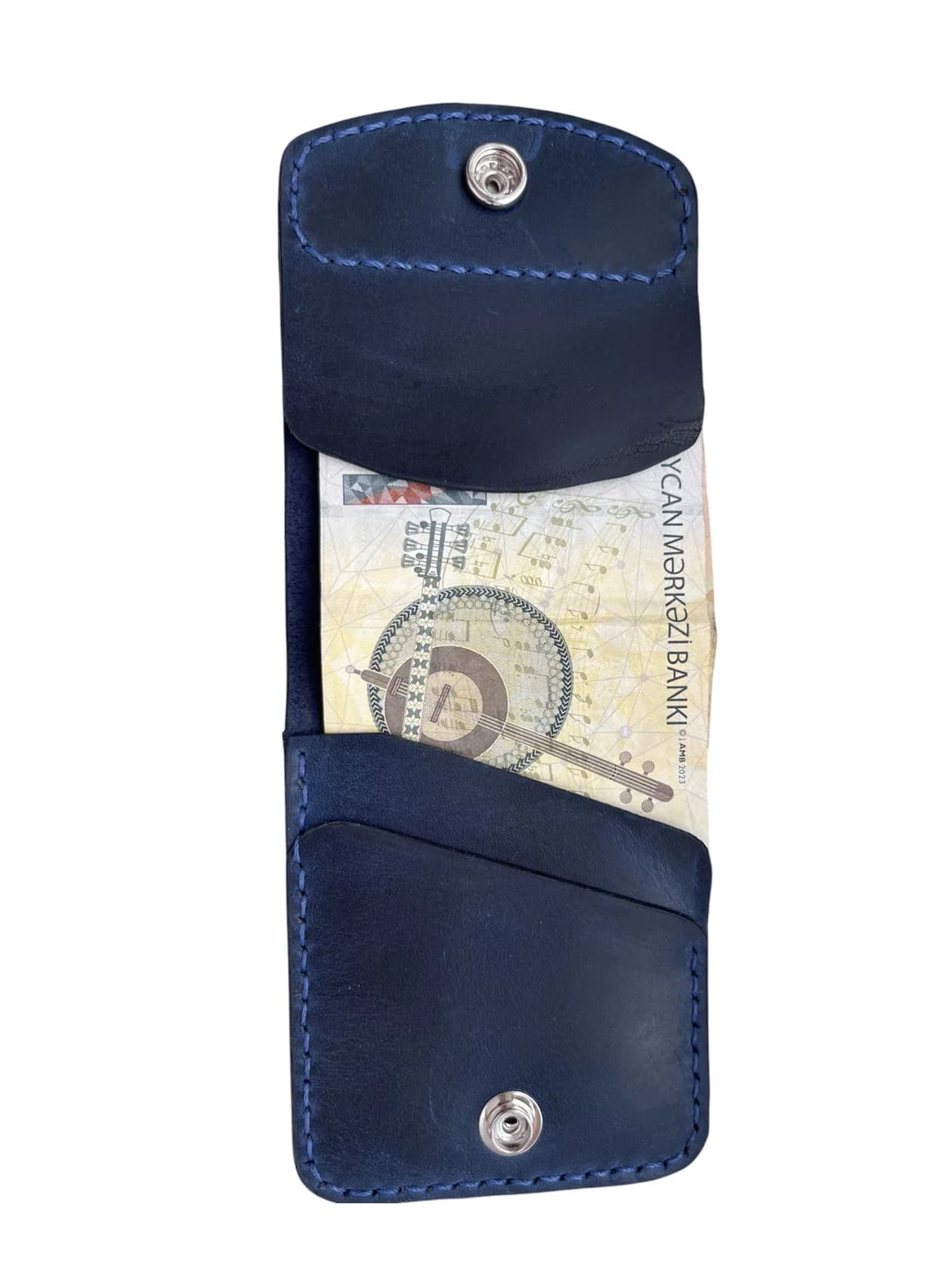 Kredit kart qabı 2309233, tünd göy, dəri, 9.5x8 sm — şəkil 3