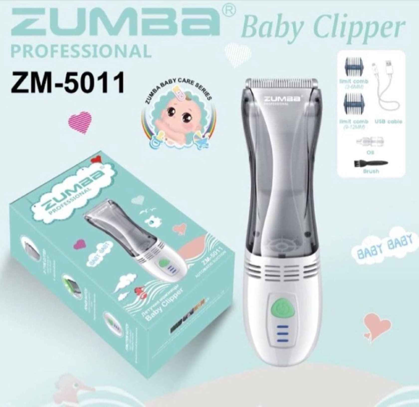 Uşaq üçün saç qırxan maşın Zumba ZM-5011 — şəkil 2
