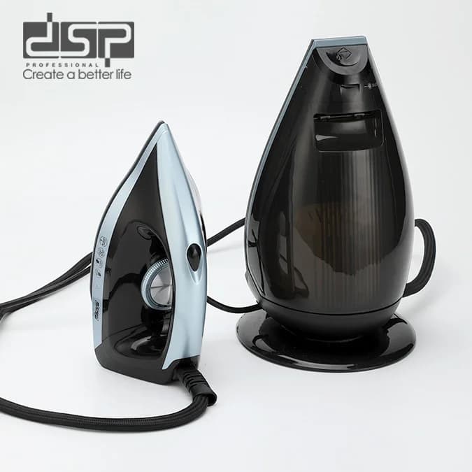 Buxar generatorlu ütü DSP KD1106 LRD, Keramika, 2200 Vt, Qara — şəkil 3