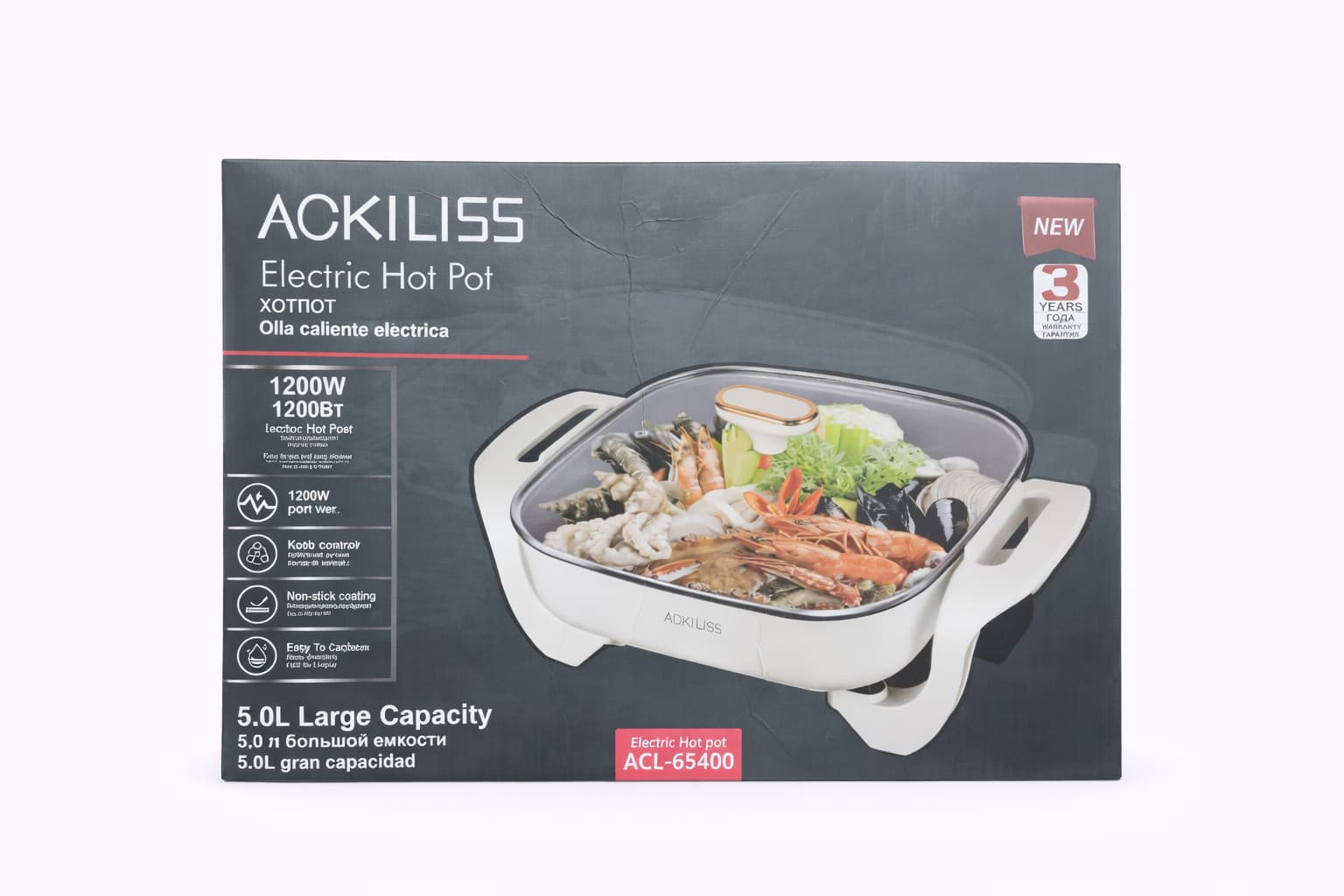 Elektrikli tava Ackiliss ACL-65400, 1200W — image 2