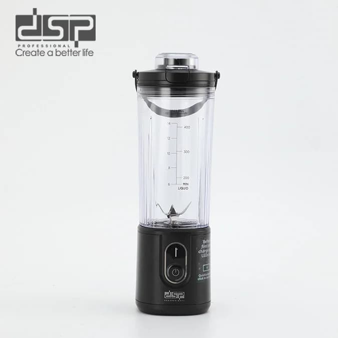 Blender DSP KJ2206 LRD, portativ, mexaniki, 0.4 L, qara — şəkil 2