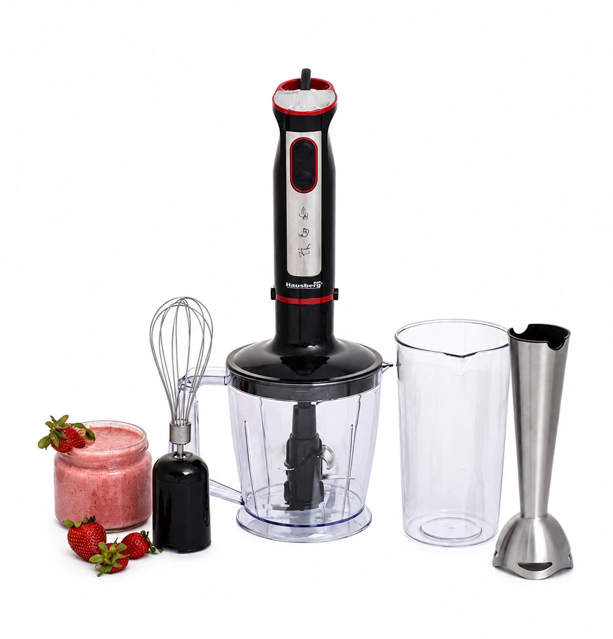 Blender Hausberg HB-7700 RS 1000 W 0.7 l qara