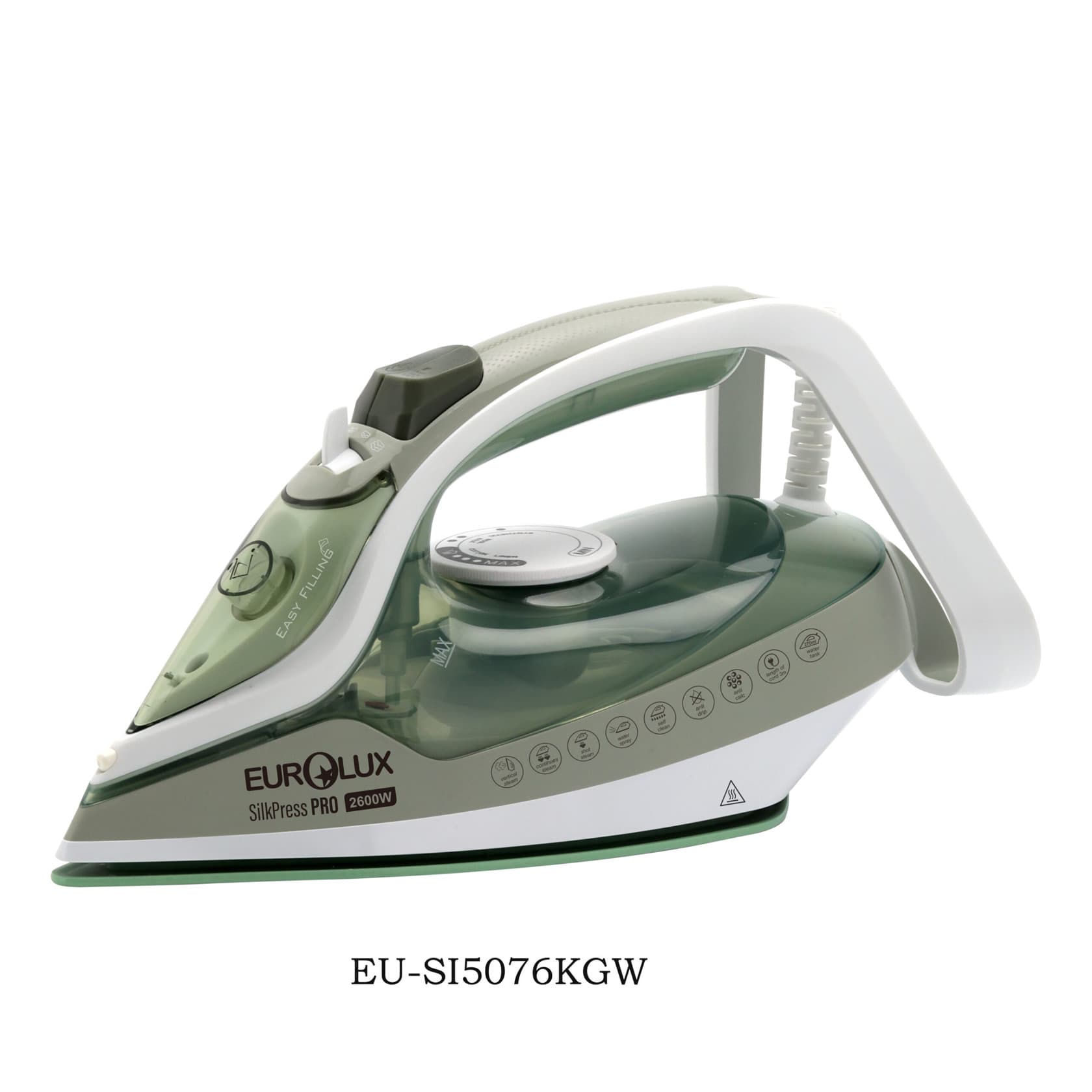 Ütü Eurolux, Keramika, 2600 Vt, Yaşıl — şəkil 3
