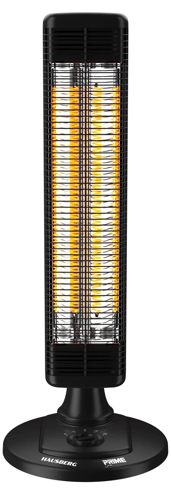Qızdırıcı Hausberg HB-8565 1000 W bərkidilmiş şüşə qara temperatur tənzimləməli — şəkil 2