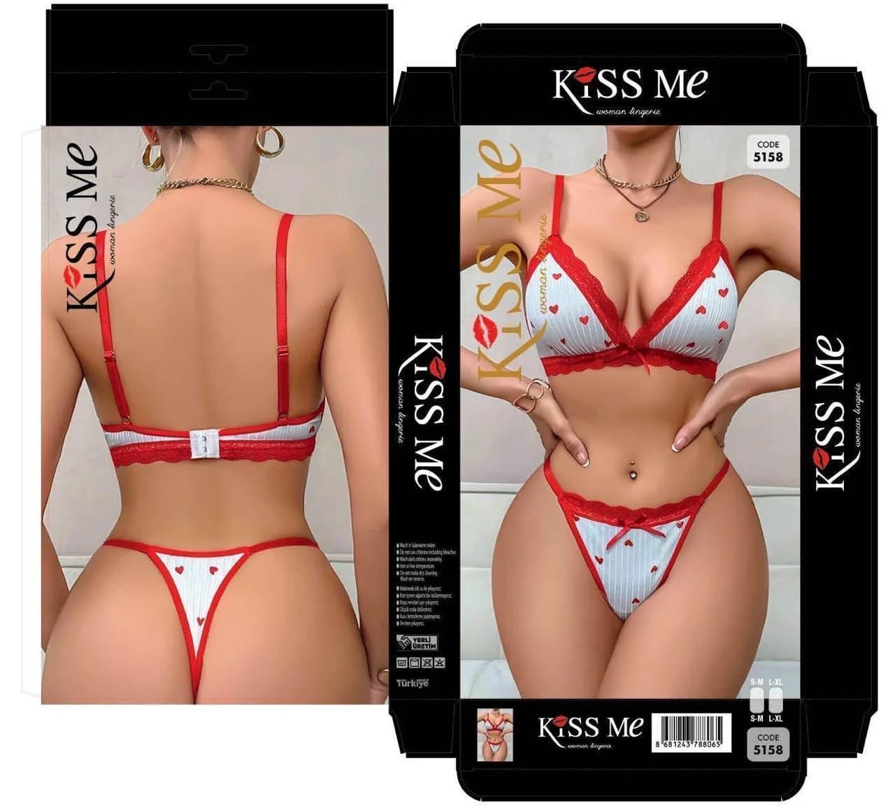 Qadın alt paltarı dəsti, elastan, ağ, L/XL — şəkil 2