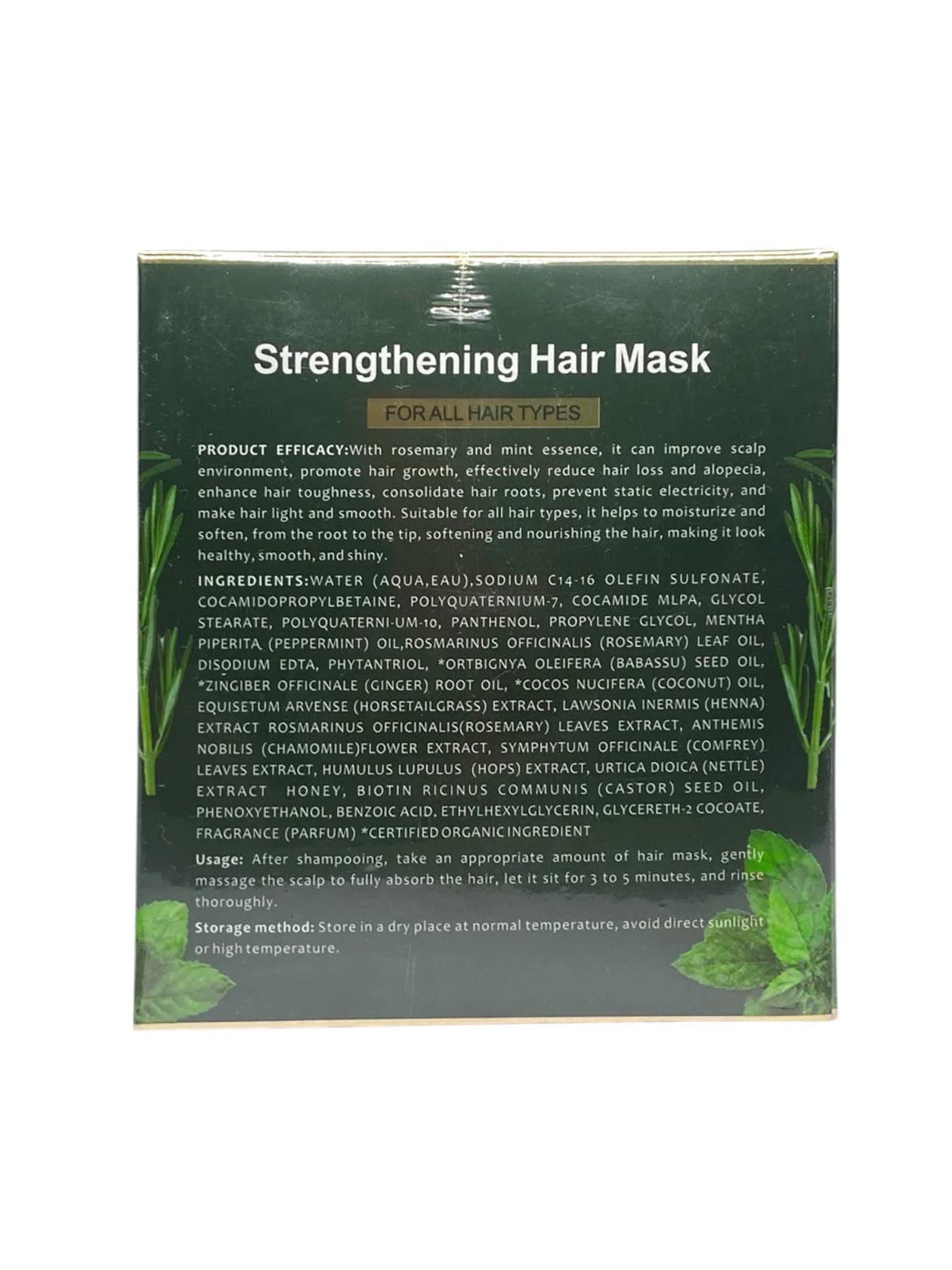Saç üçün maska Cylia Rosemary Mint Oil Strengthening 850 ml — şəkil 2