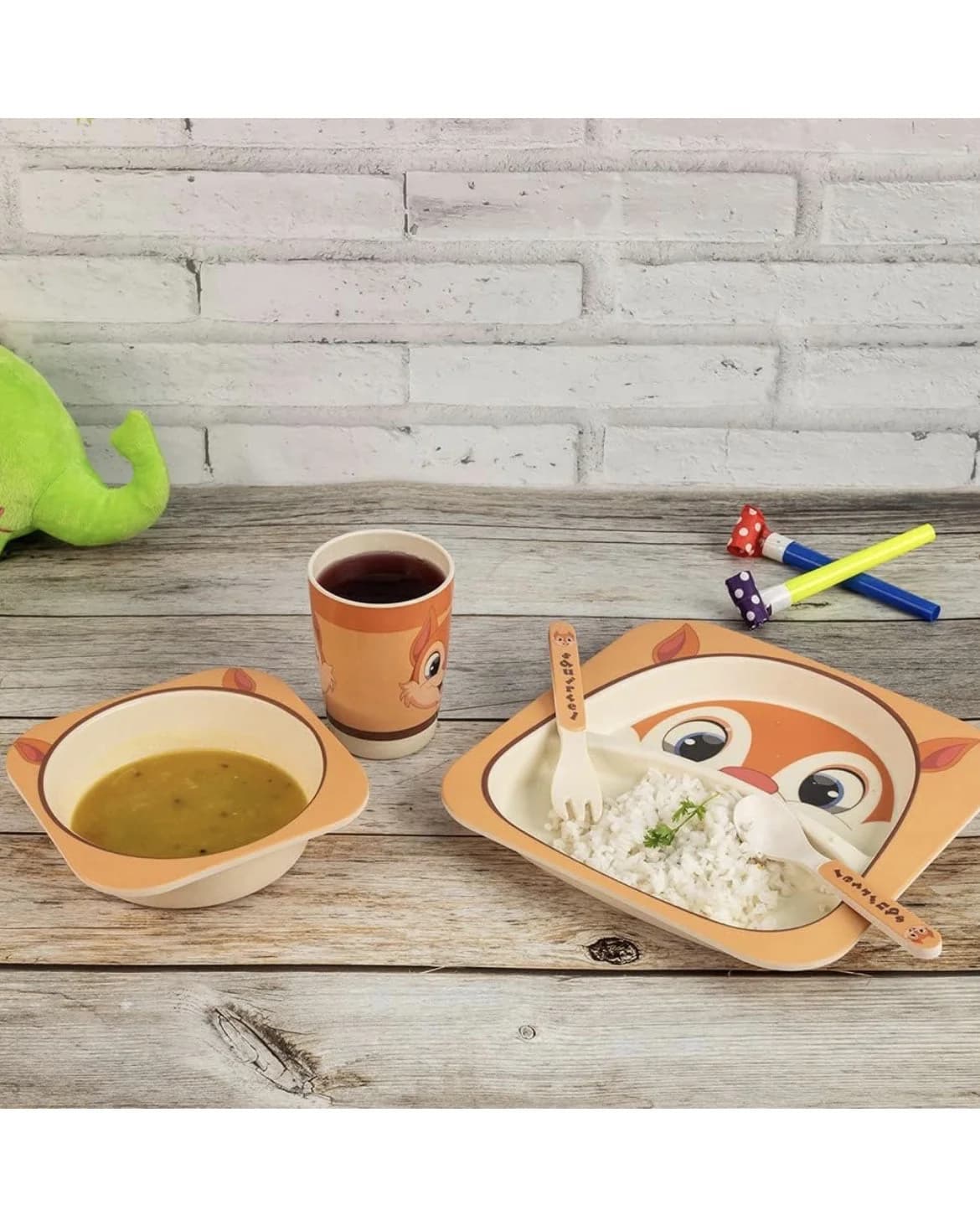 Uşaqlar üçün bəslənmə qabı dəsti Zootopia, keramika, 5 əşya — şəkil 2