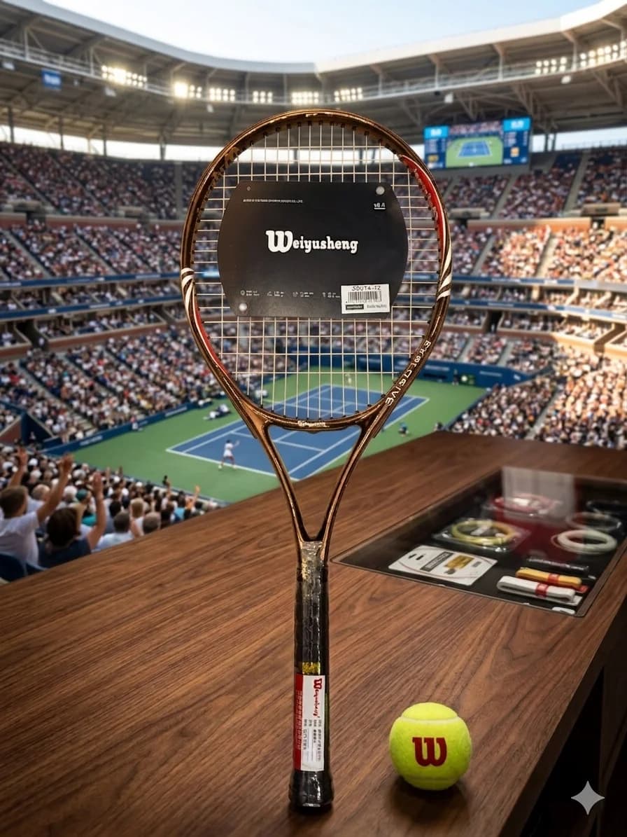 Tennis üçün raketka X0014-12, qara, alüminium/qrafit — şəkil 2