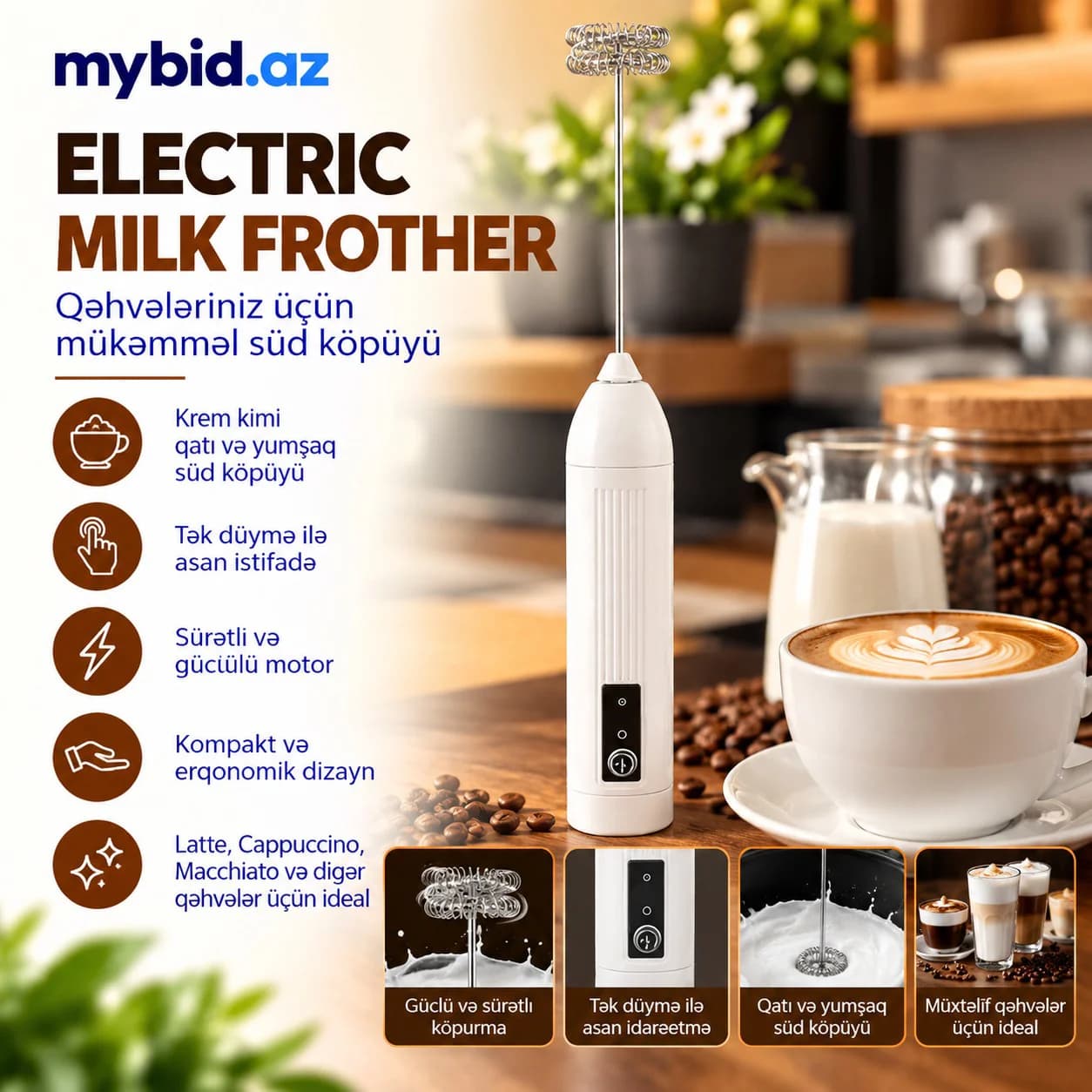 Elektrikli Süd Köpükləndirici – Milk Frother