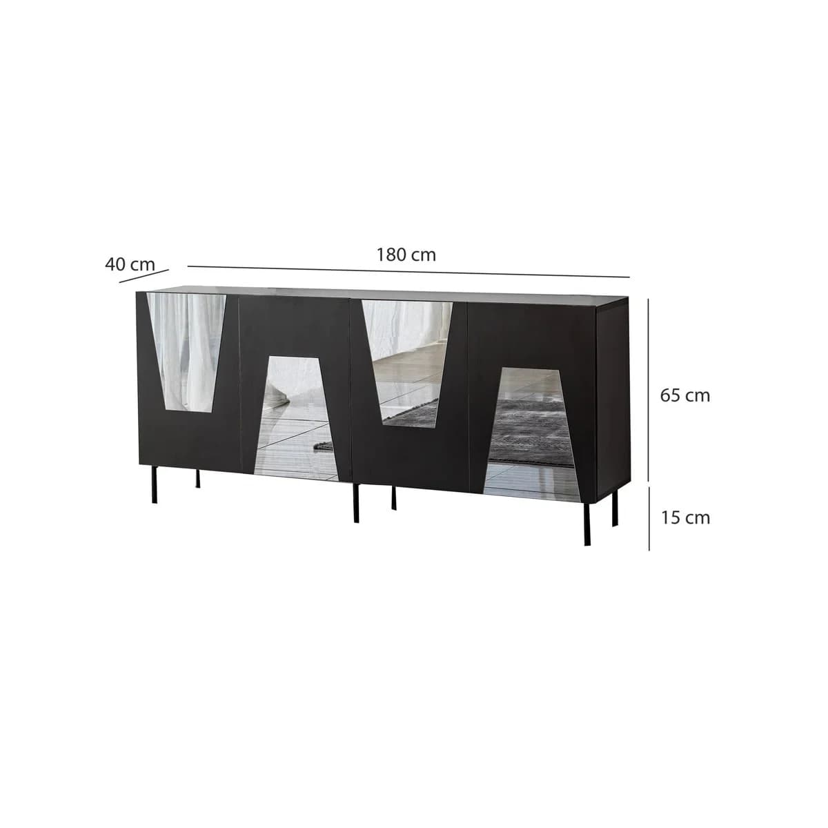 Tv üçün tumba Elegant Wood ZARR224, laminat, 180x80x40.3 sm — image 7