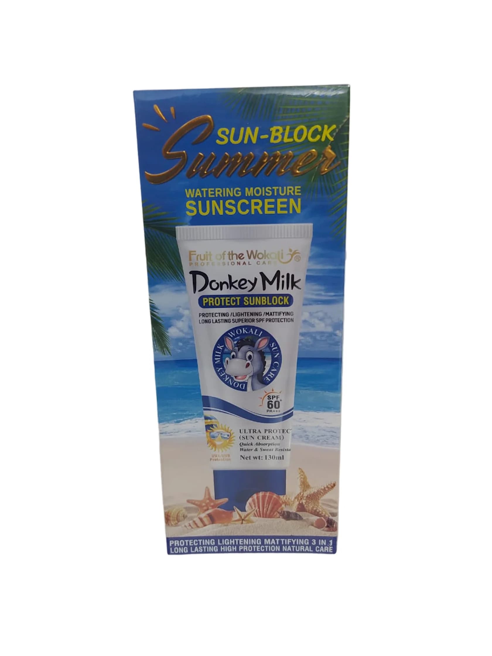 Günəşdən qoroyucu krem Wokali Donkey Milk SPF60 Blue 130 ml
