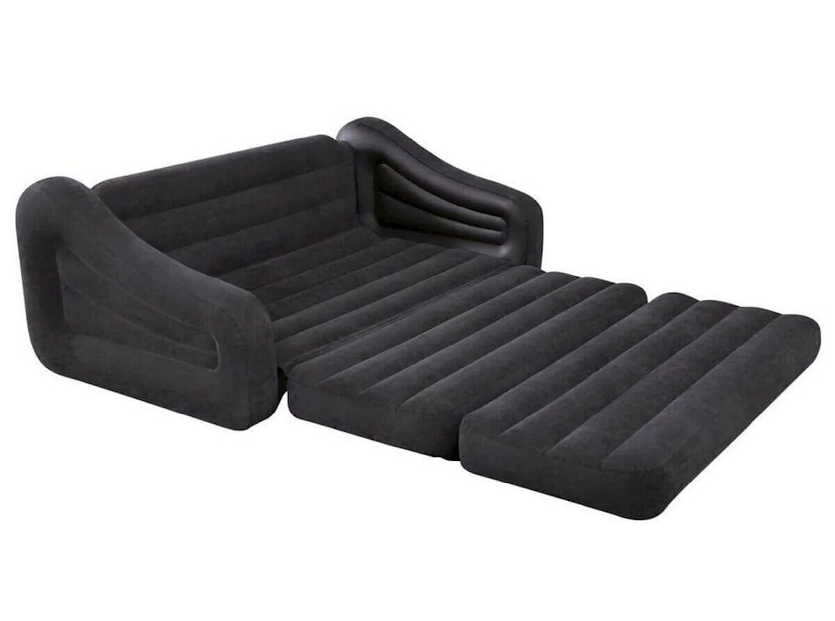 İki nəfərli şişirdilmiş divan- transformer Intex Pull-Out Sofa 66552, qara, 203x224x66 sm — image 2