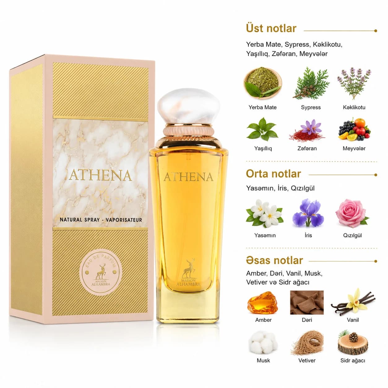 Maison Alhambra Athena qadınlar üçün ətir, 100 ml — şəkil 2