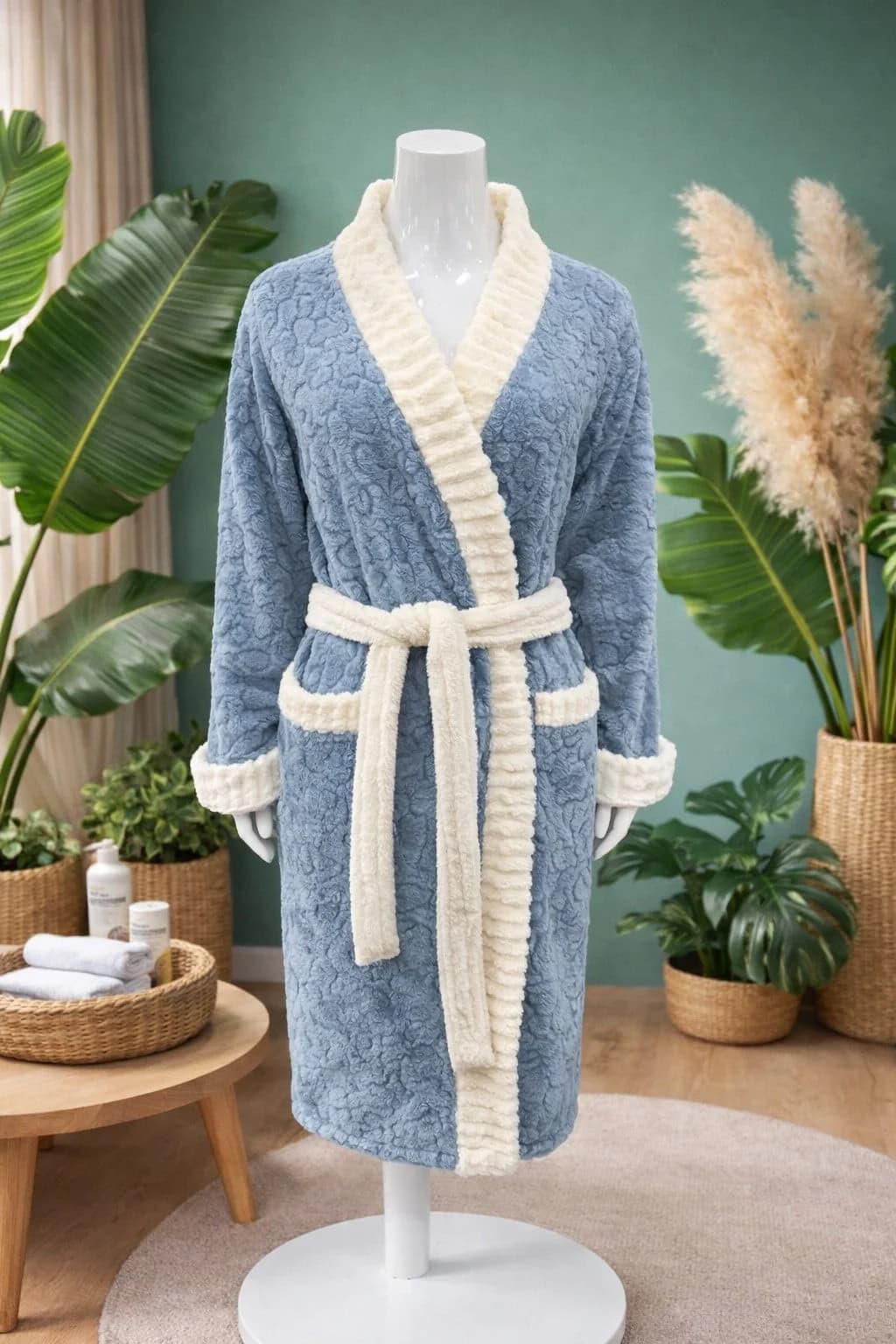 Qadınlar üçün hamam xələti Gstore 08, göy, parça, ölçü One size