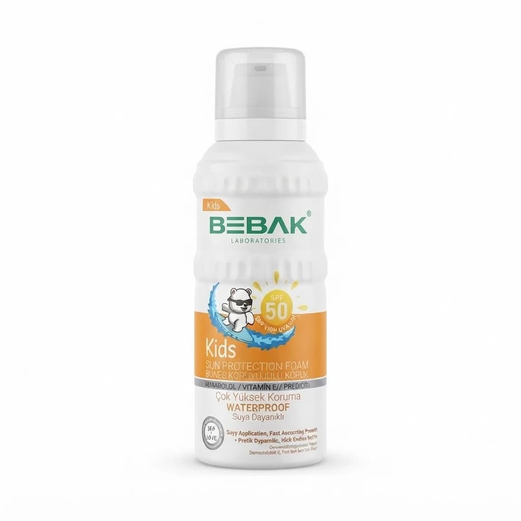 Uşaqlar üçün günəşdən qoruyucu köpük Bebak Laboratories SPF50, 150 ml
