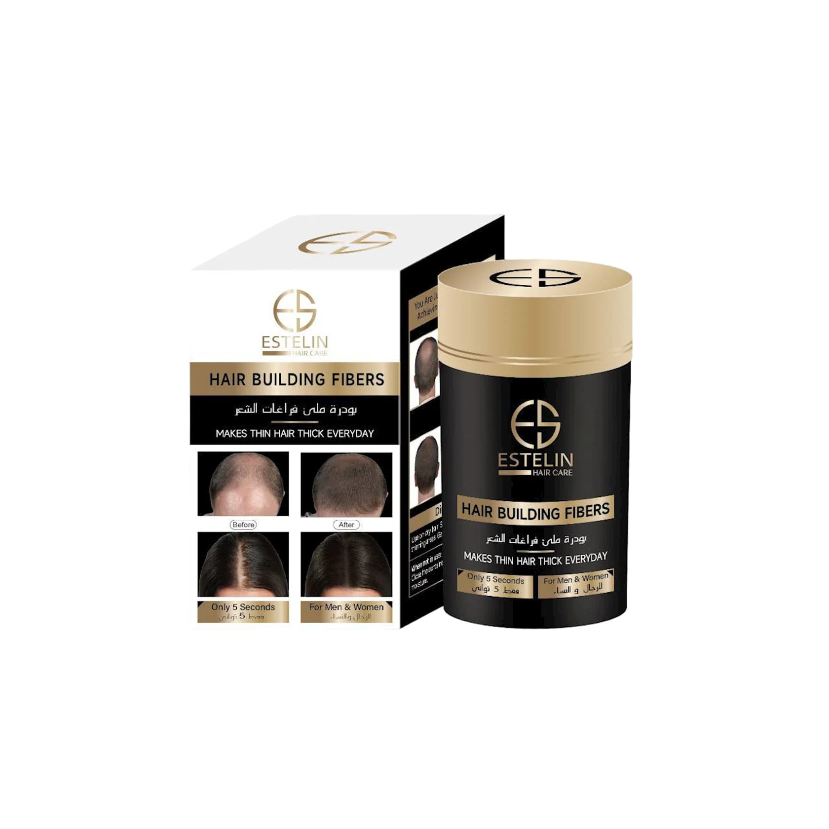Ssaç üçün kirşan Estelin 5 Second Natural Black 22 q