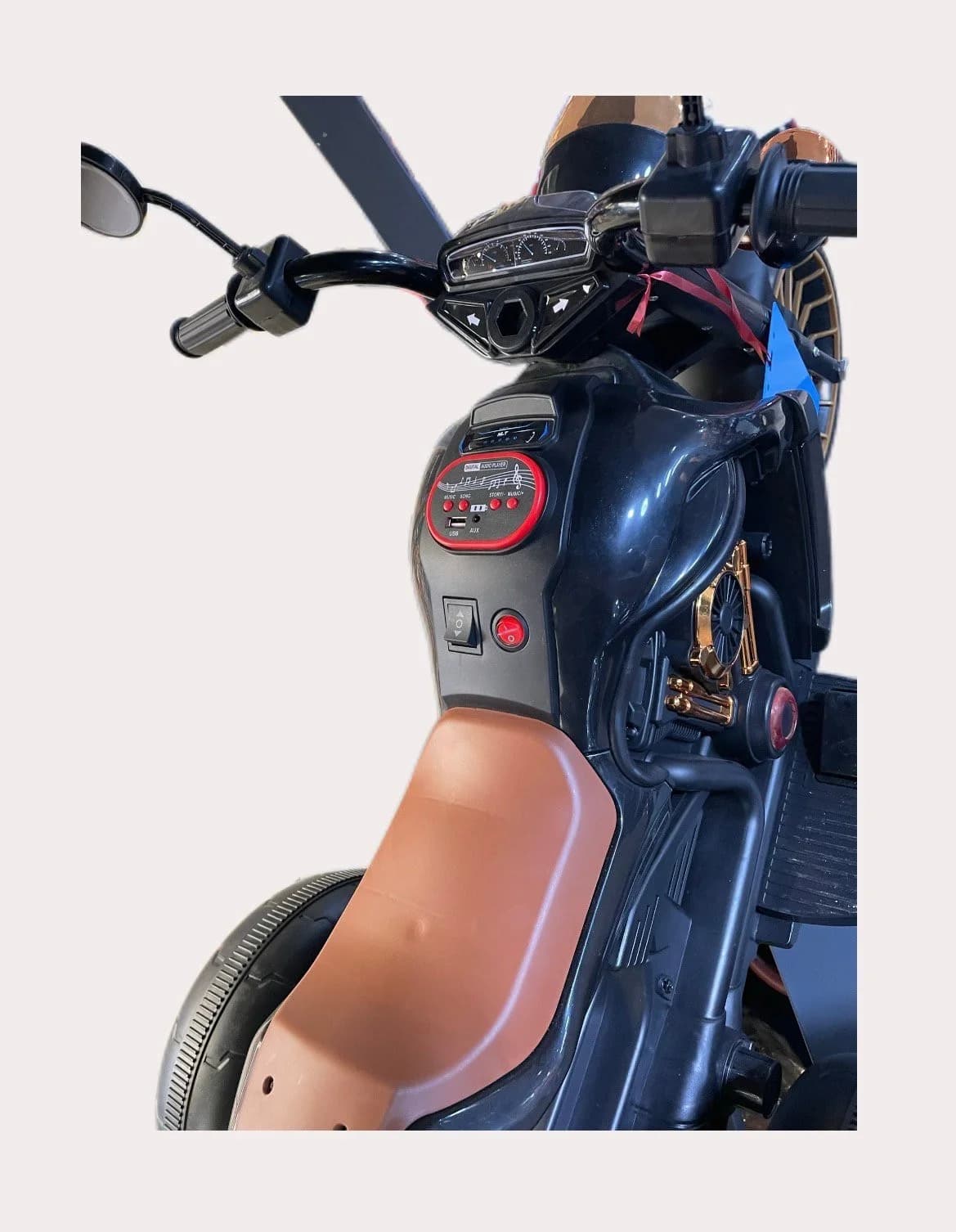 Uşaq elektrik motosikleti Harley, qara, 5 yaşa qədər — şəkil 3