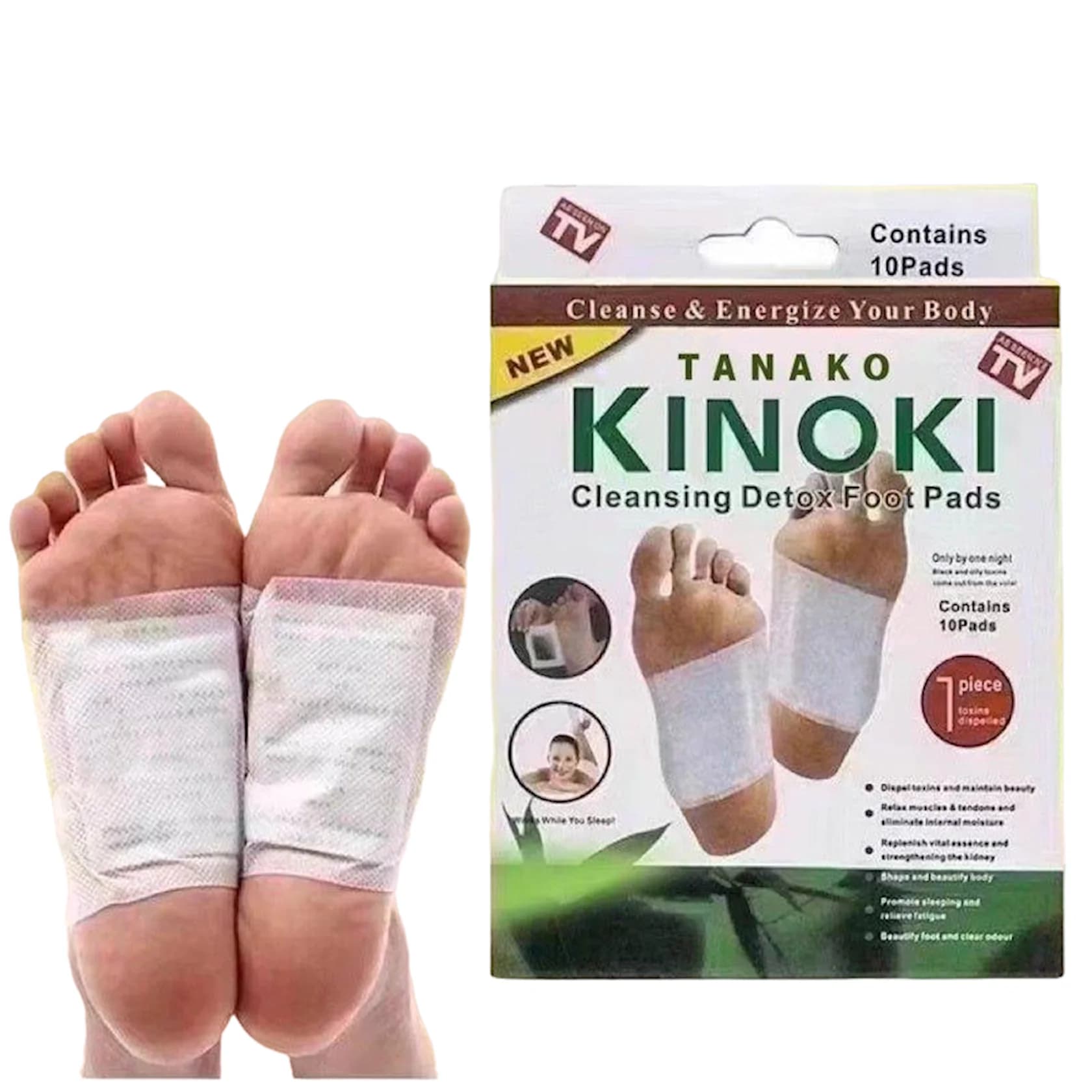 Pəncə üçün patçlar Kiyome Kinoki Cleansing Detox 10 əd