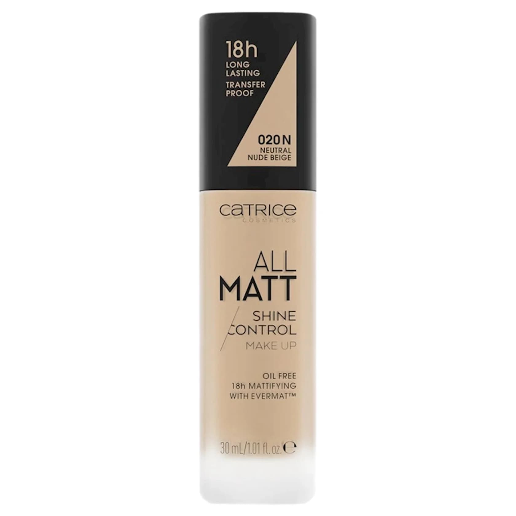 Tonal baza Catrice All Matt Shine Control make-up 020 Neutral Nude Beige 30 ml