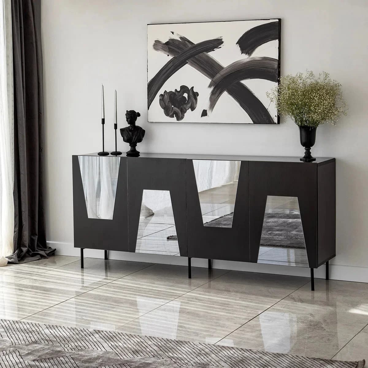 Tv üçün tumba Elegant Wood ZARR224, laminat, 180x80x40.3 sm — image 2