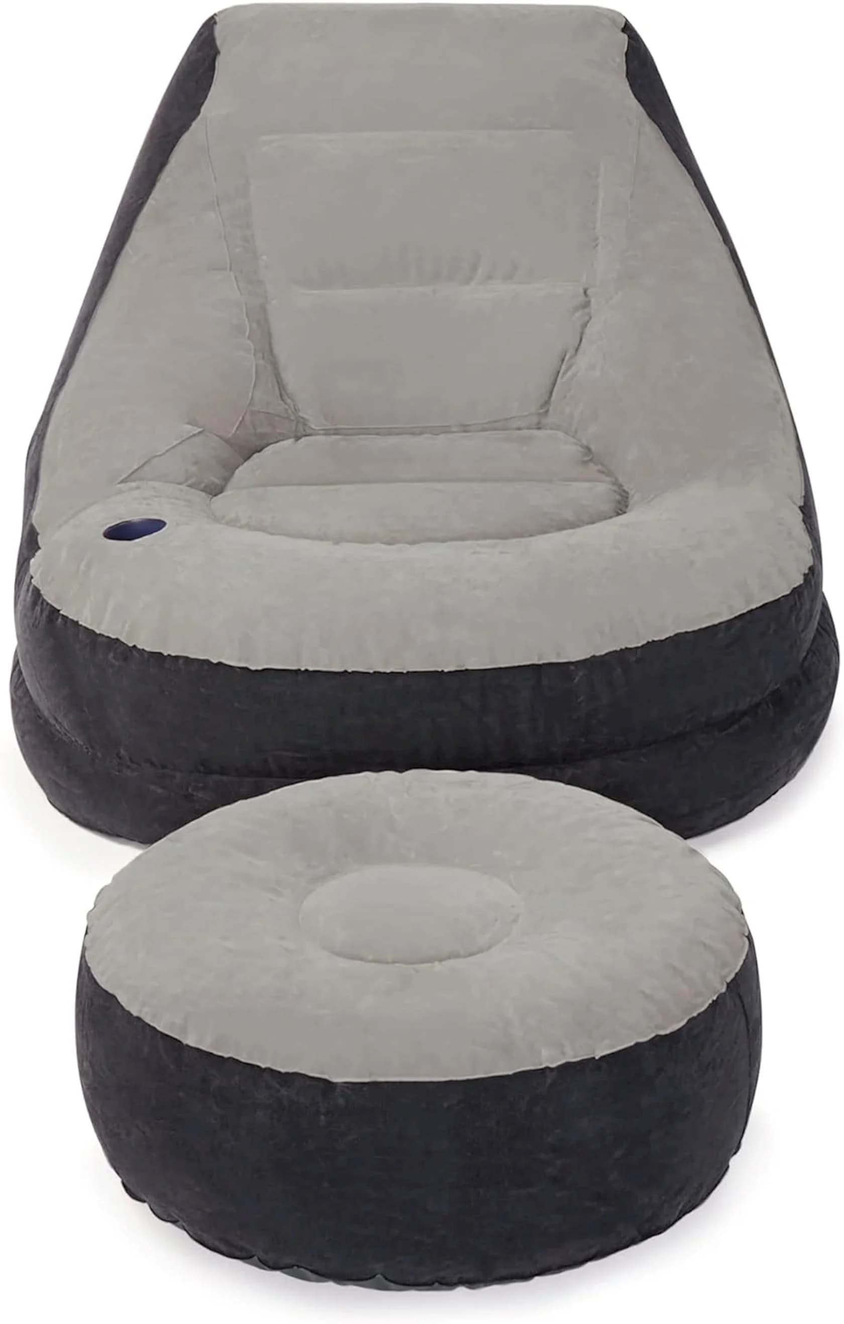 Şişirdilmiş kreslo pufik ilə Intex Ultra lounge 68564, boz — изображение 2