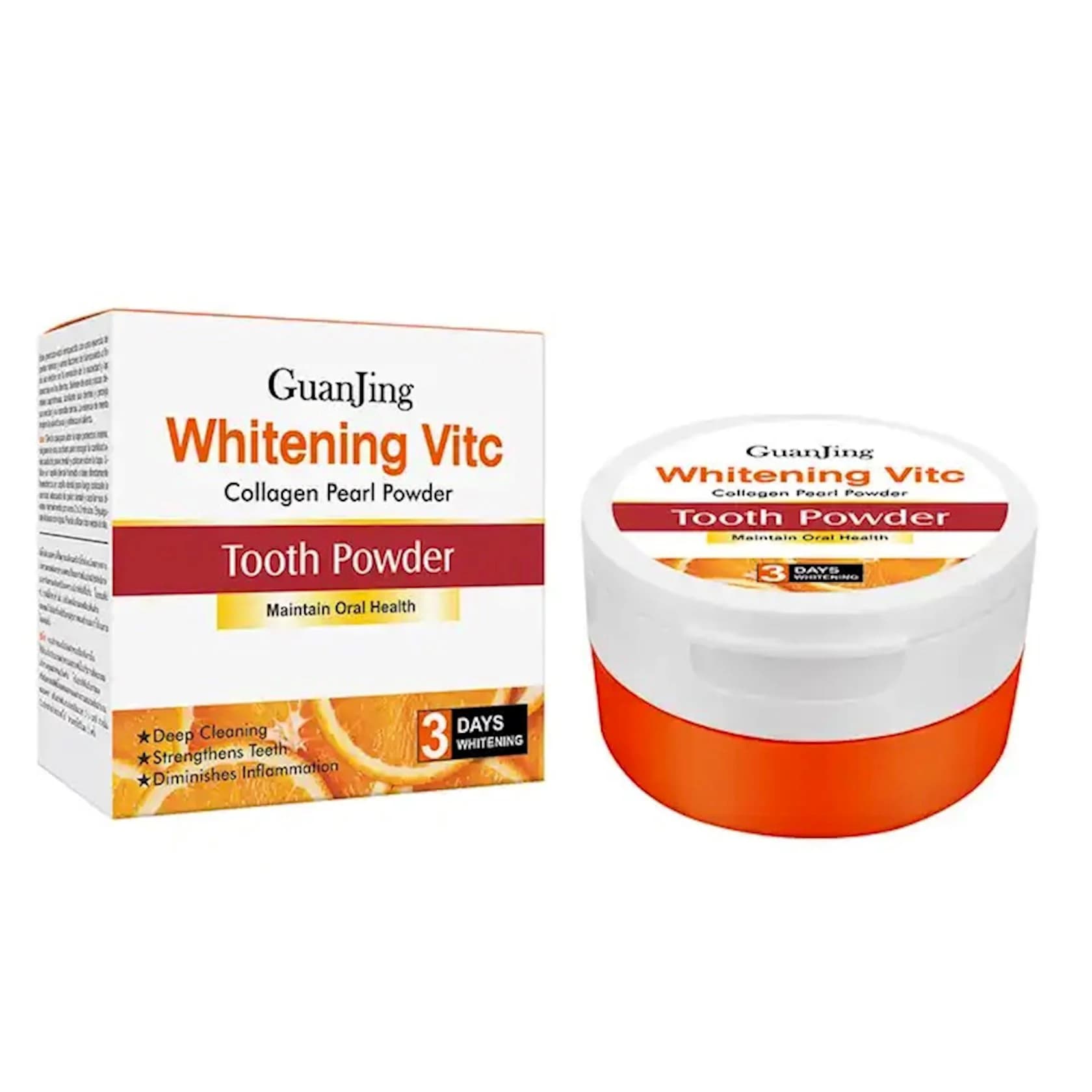 Diş tozu Guanjing Whitening Vitc Collagen Pearl Powder